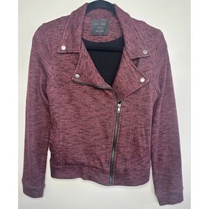 Love Tree Women's Moto Jacket Sweater Size S Indie Sleaze Edgy Bikercore Grunge